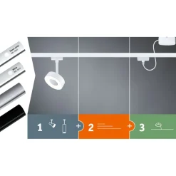 LED-riippuvalaisin Paulmann URail Smart Home Zigbee 3.0 Tyros, Ø10cm, 200lm, 4.5W, RGBW+, himmennettävä, 230V, signaalivalkoinen