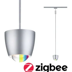 LED-riippuvalaisin Paulmann URail Smart Home Zigbee 3.0 Tyros, Ø10cm, 200lm, 4.5W, RGBW+, himmennettävä, 230V, signaalivalkoinen