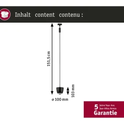 LED-riippuvalaisin Paulmann URail Smart Home Zigbee 3.0 Tyros, Ø10cm, 200lm, 4.5W, RGBW+, himmennettävä, 230V, signaalivalkoinen