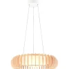 LED-riippuvalaisin Trio Monte, 60cm, valkoinen/puu
