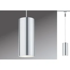 LED-riippuvalaisin URail Barrel Ø 85x170 mm mattakromi/alumiini