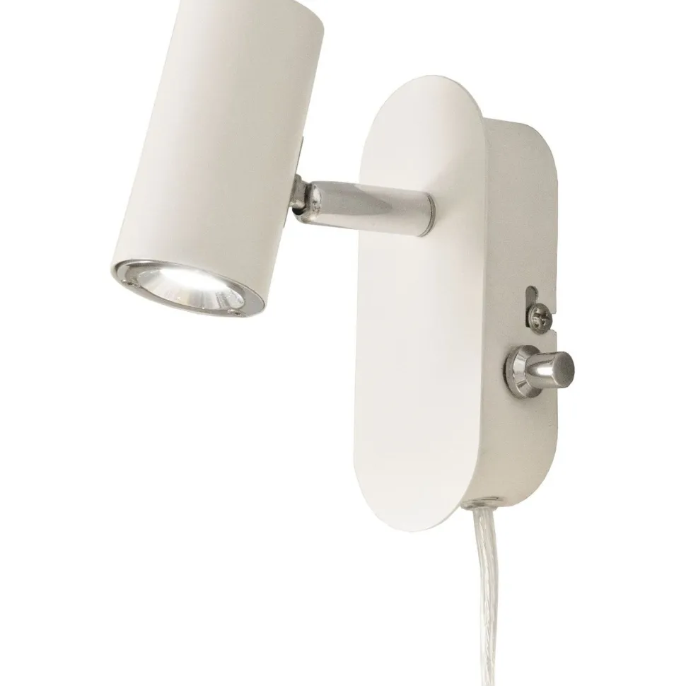 LED-seinäspotti Aneta Lighting Gusto valkoinen/kromi himmennettävä