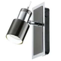 LED-seinäspotti Davida 1 165x70 mm musta/nikkeli