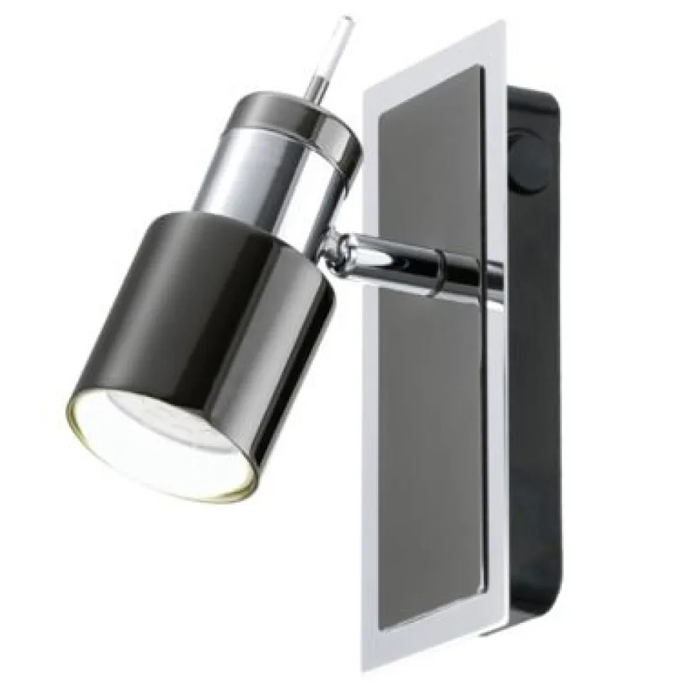 LED-seinäspotti Davida 1 165x70 mm musta/nikkeli
