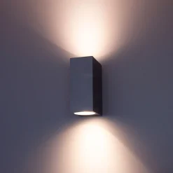 LED-seinävalaisin FTLIGHT Diva, GU10, IP44, tummanharmaa