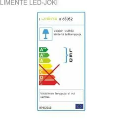 LED-seinävalaisin Limente Joki 225x70x70 mm 2-osainen kromi valkoinen