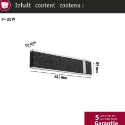 LED-seinävalaisin Paulmann Jagun 2700K 1250lm 18W 3-Step-Dim himmennettävä antrasiitti