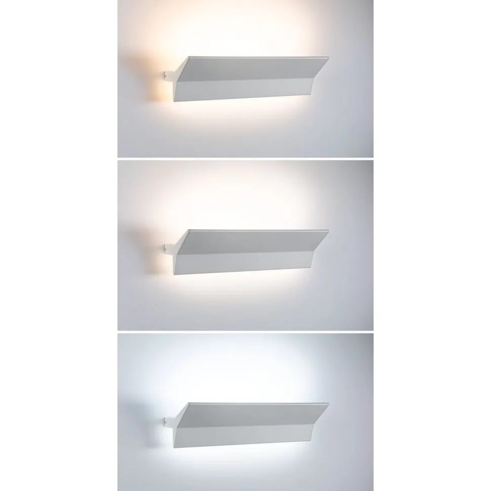 LED-seinävalaisin Paulmann Stine, Smart Home Zigbee 3.0, säädettävä värilämpötila, himmennettävä, mattavalkoinen