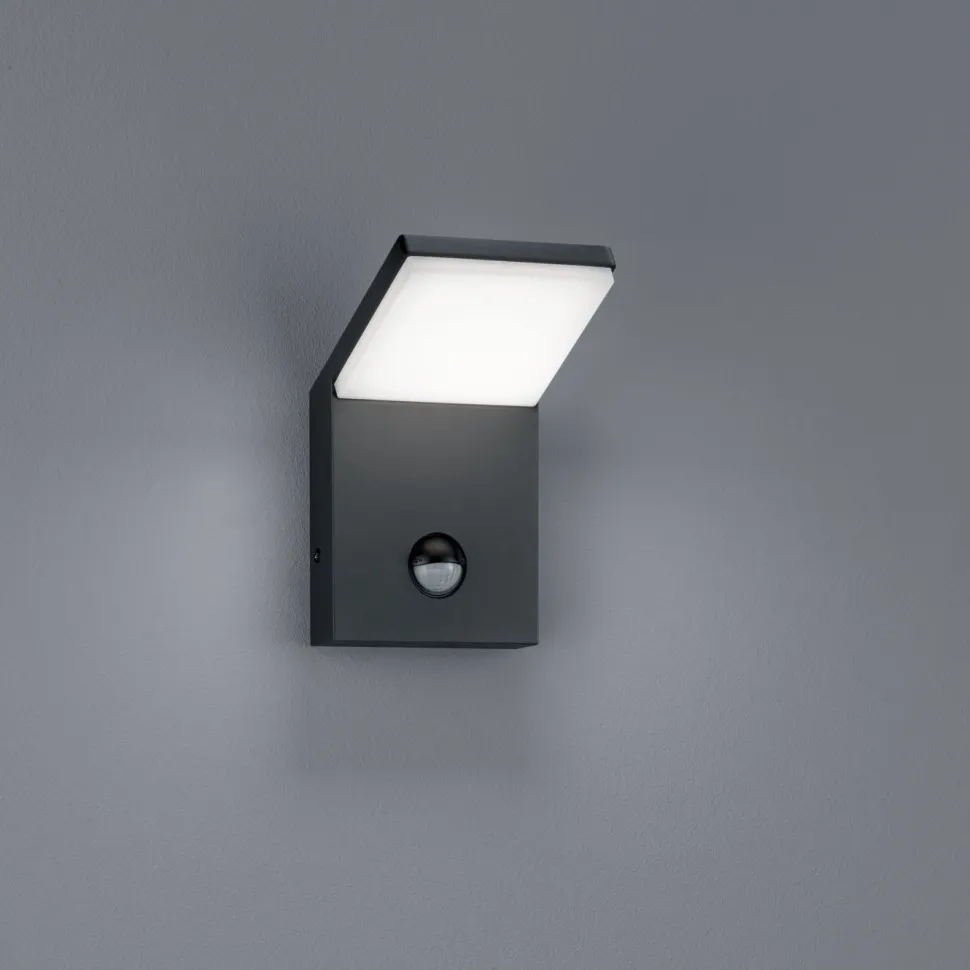 LED-seinävalaisin Pearl 100x105x160 mm antrasiitti liiketunnistimella