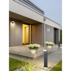 LED-seinävalaisin Pearl 100x105x160 mm antrasiitti liiketunnistimella