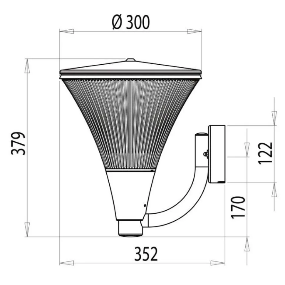 LED-seinävalaisin Aaria AA03GHLED IP44 10W/840 grafiitinharmaa ylöspäin