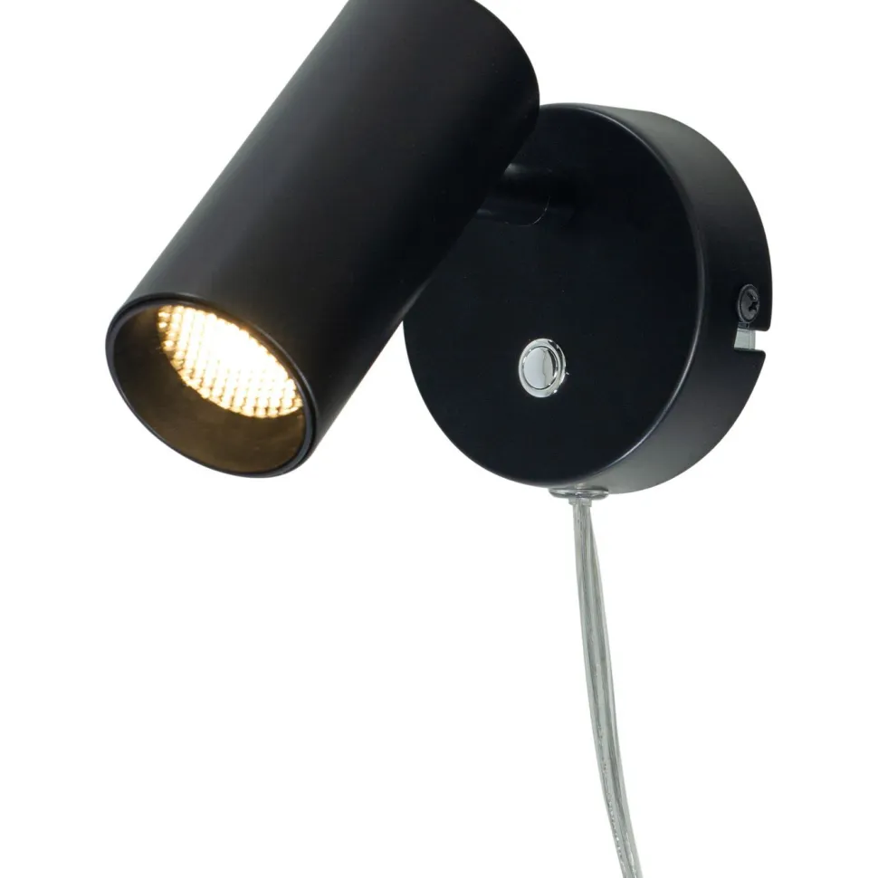 LED-seinävalaisin Aneta Lighting Concord, himmennettävä, musta