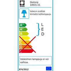 LED-seinävalaisin Aneta Lighting Eketorp himmentimellä musta