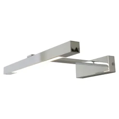 LED-seinävalaisin Aneta Lighting Lucca 9W 380x250x50 mm IP44 valkoinen/kromi