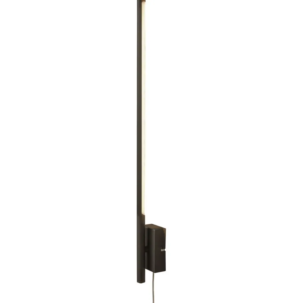 LED-seinävalaisin Aneta Lighting Stecco, 65cm, musta