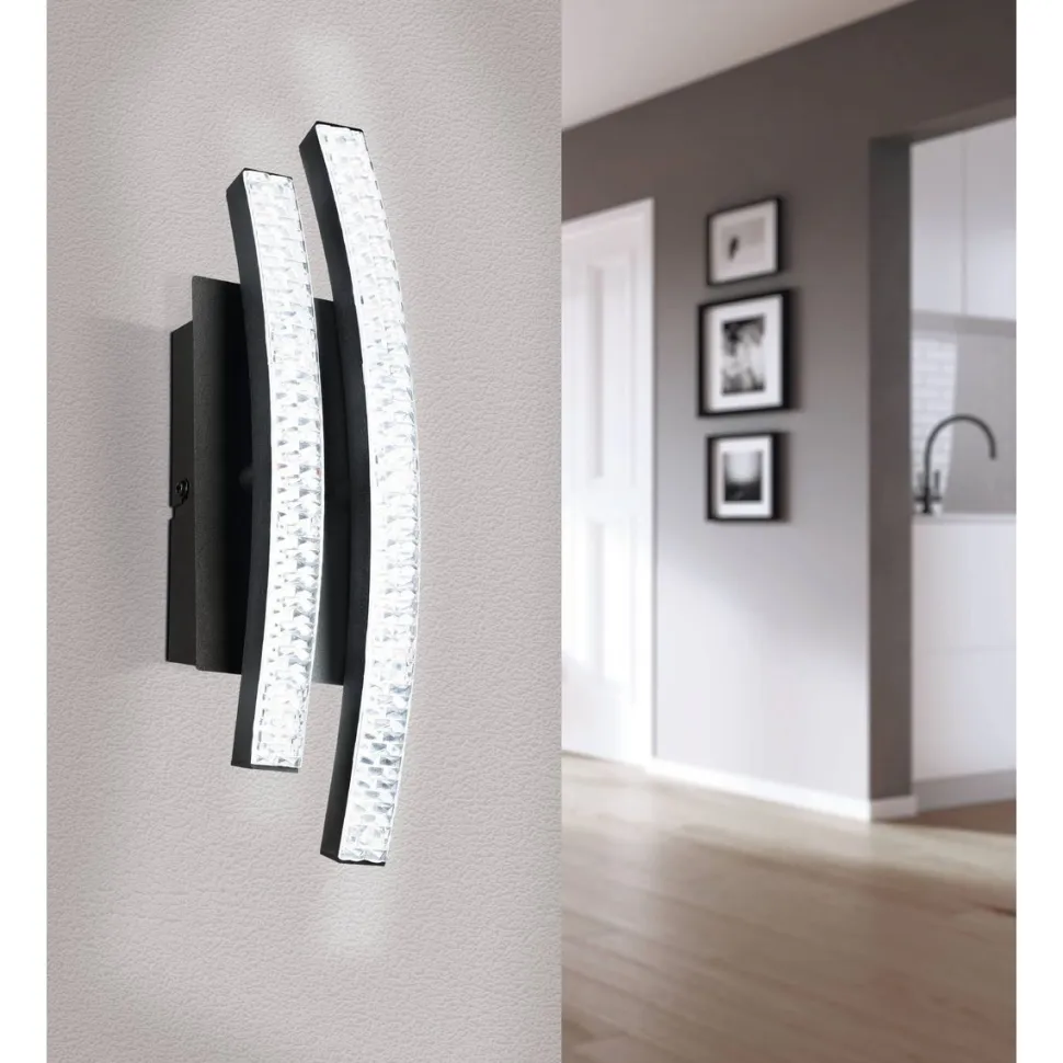 LED-Seinävalaisin Eglo Lejias 2-osainen 9x28,5cm musta