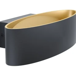 LED-Seinävalaisin Eglo Maccacari 27x7,5cm musta/kulta