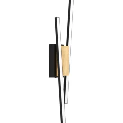 LED-Seinävalaisin Eglo Panagria 2x6.3W 7,5x54cm musta/puu