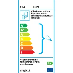 LED-seinävalaisin Eglo Passa 55x170mm musta kulta 95373
