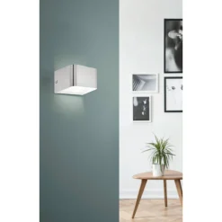 LED-Seinävalaisin Eglo Sania 4 harjattu teräs eri kokoja