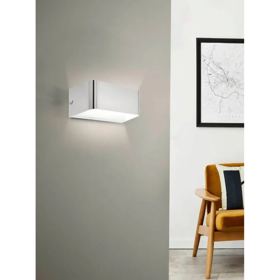LED-Seinävalaisin Eglo Sania 4 harjattu teräs eri kokoja