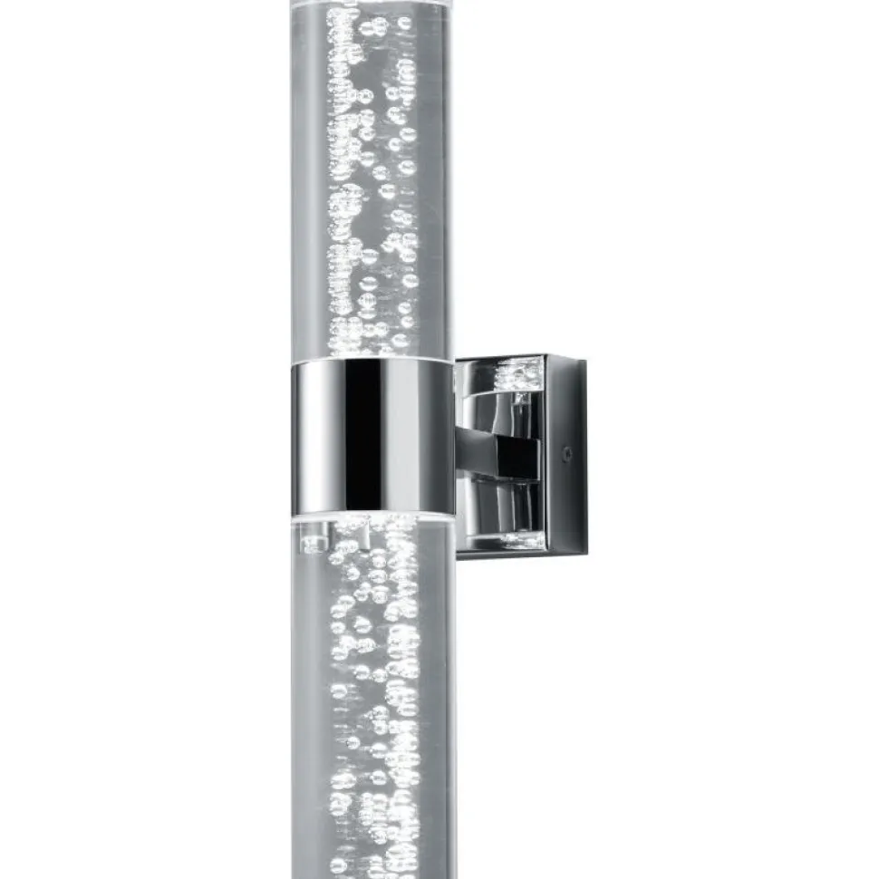 LED-seinävalaisin H2O 70x120x300 mm 2-osainen kromi/kupla-akryyli