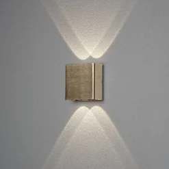LED-seinävalaisin Konstsmide Chieri 2x2W messinki