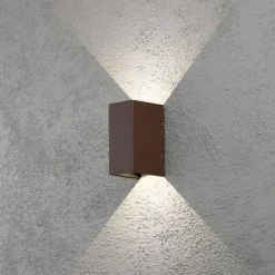 LED-seinävalaisin Konstsmide Cremona 7940-970, 2x3W, High Power, ruoste