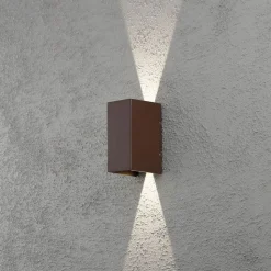 LED-seinävalaisin Konstsmide Cremona 7940-970, 2x3W, High Power, ruoste