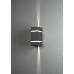 LED-Seinävalaisin Konstsmide Cremona 7998-370 2x3W tummanharmaa
