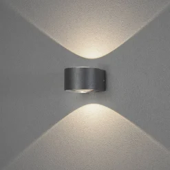 LED-seinävalaisin Konstsmide Gela 2x6W ylös/alas antrasiitti