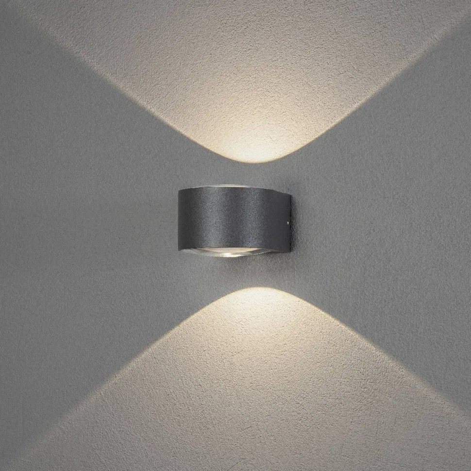 LED-seinävalaisin Konstsmide Gela 2x6W ylös/alas antrasiitti