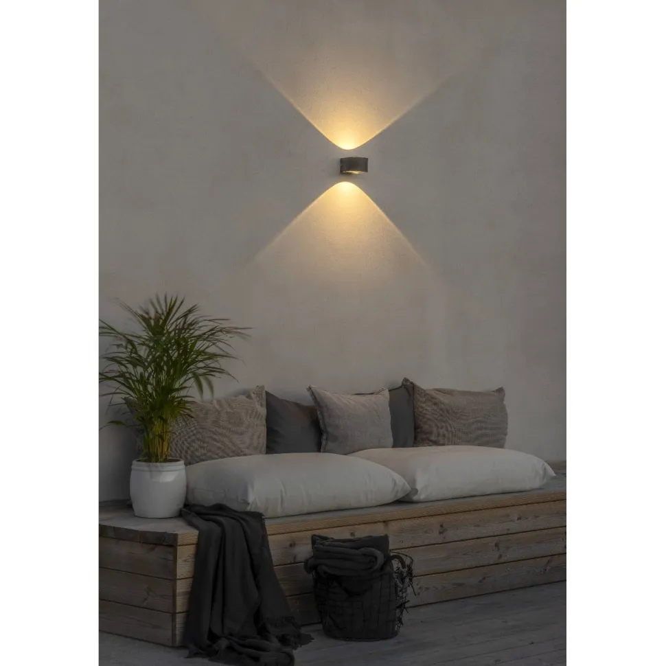 LED-seinävalaisin Konstsmide Gela 2x6W ylös/alas antrasiitti