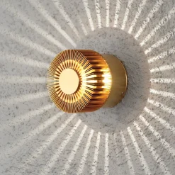 LED-seinävalaisin Konstsmide Monza 7900-800 Ø 90x80 mm messinki