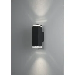 LED-Seinävalaisin Konstsmide Pollux 407-750 2xGU10 musta