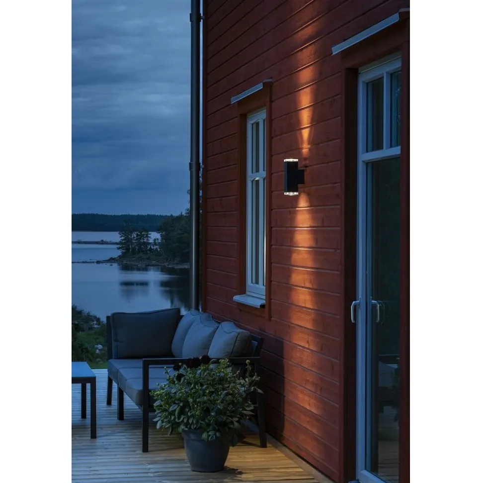 LED-Seinävalaisin Konstsmide Pollux 407-750 2xGU10 musta
