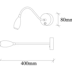 LED-seinävalaisin Linento Lighting Glasto messinki