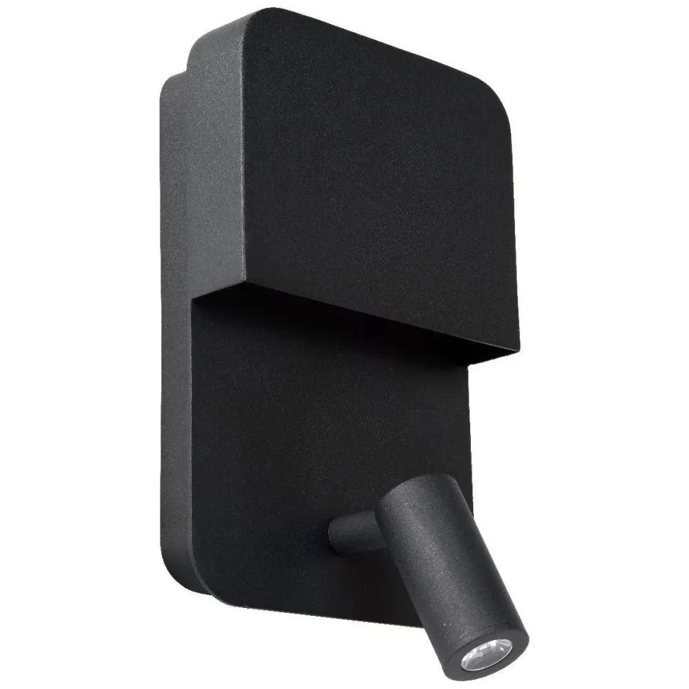 LED-seinävalaisin Lucide Boxer 2x5W musta