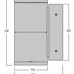 LED-seinävalaisin Lumiance Inverto 30 W 3000 K IP65 valkoinen
