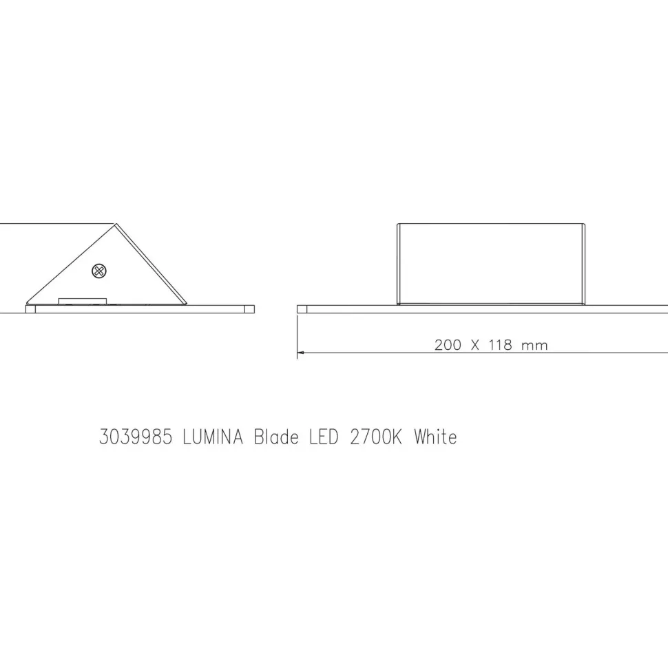 LED-seinävalaisin Lumiance Lumina Blade 6 W 2700 K valkoinen