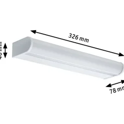 LED-seinävalaisin Paulmann Arneb, IP44, 3000K, valkoinen