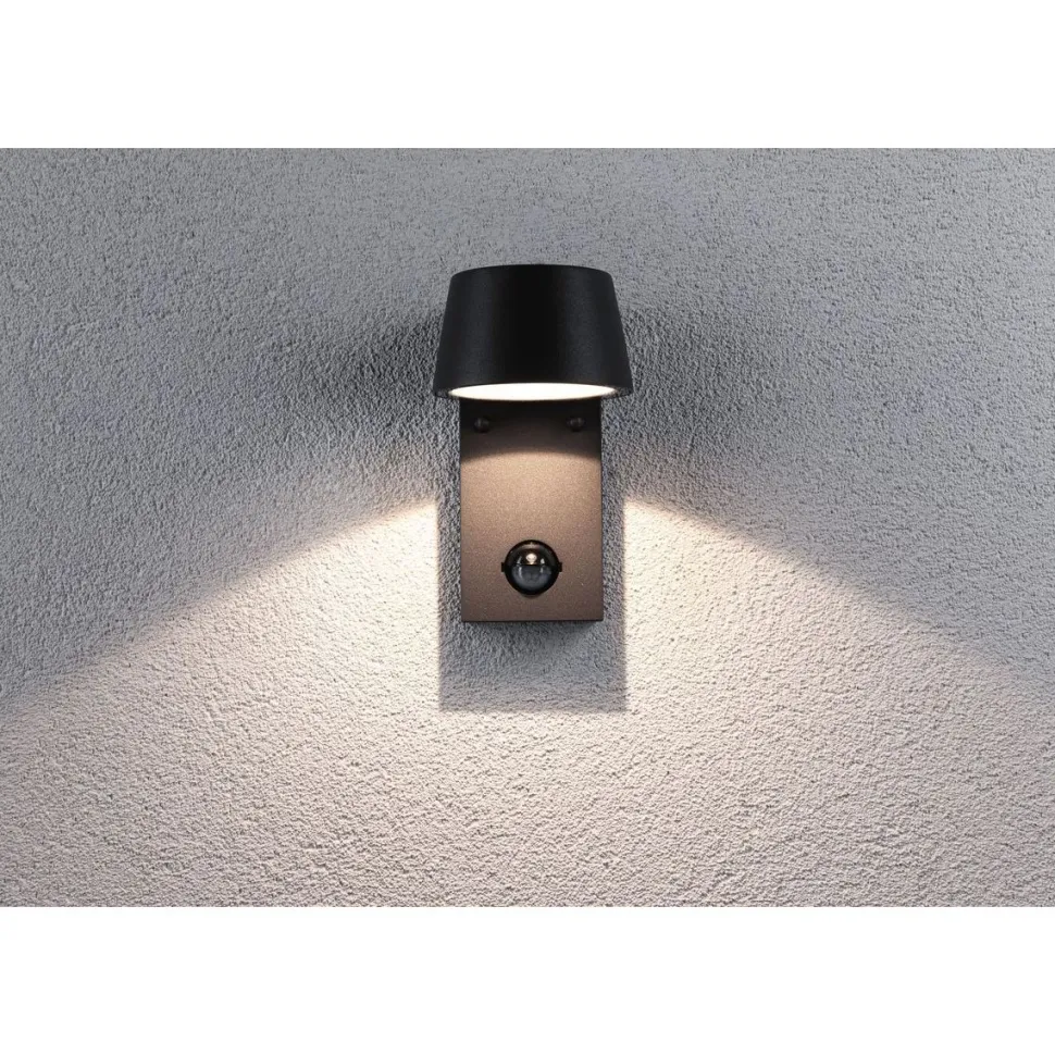 LED-Seinävalaisin Paulmann Capea 165mm liiketunnistin tummanharmaa