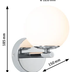 LED-seinävalaisin Paulmann Gove, IP44, 3000K, mattamusta