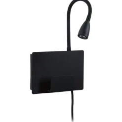 LED-seinävalaisin Paulmann Halina, USB C, 2700K, 200lm, 2.4W, mattamusta