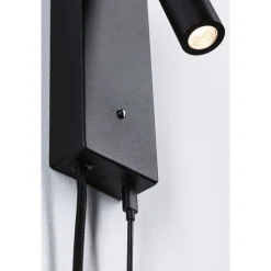 LED-seinävalaisin Paulmann Hulda, Hulda, USB C, 3000K, 130lm, 2.5W, himmennettävä, mattavalkoinen