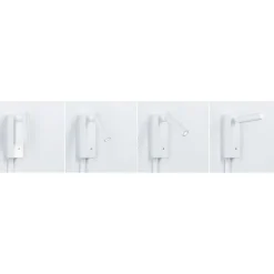 LED-seinävalaisin Paulmann Hulda, Hulda, USB C, 3000K, 130lm, 2.5W, himmennettävä, mattavalkoinen