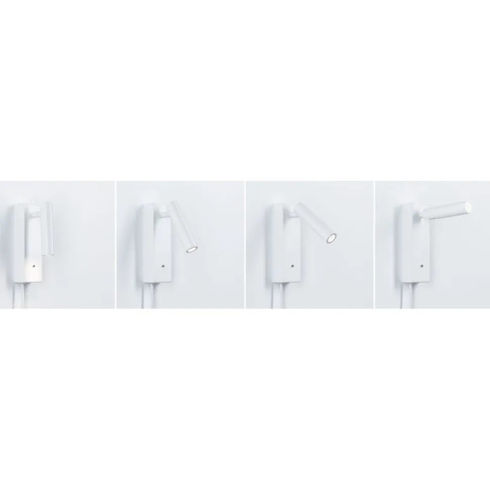 LED-seinävalaisin Paulmann Hulda, Hulda, USB C, 3000K, 130lm, 2.5W, himmennettävä, mattavalkoinen