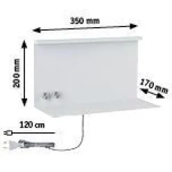LED-seinävalaisin Paulmann Jarina, 3000K, himmennettävä, valkoinen