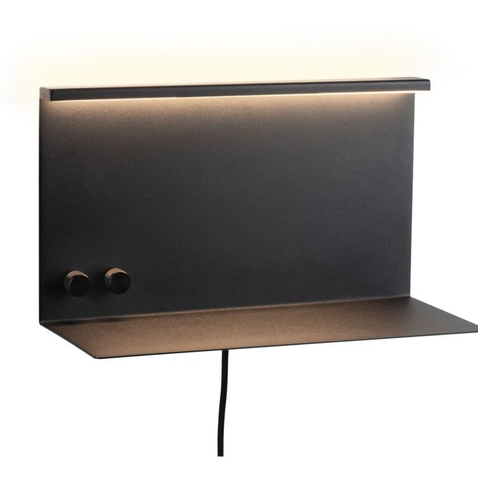 LED-seinävalaisin Paulmann Jarina, USB C, 3000K, himmennettävä, mattamusta