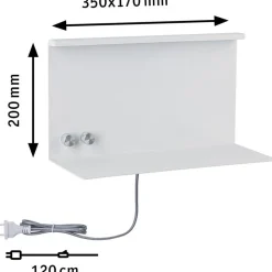 LED-seinävalaisin Paulmann Jarina, USB C, 3000K, himmennettävä, mattamusta